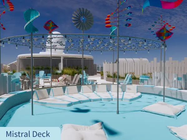 Das Mistral Deck der Mein Schiff Flow