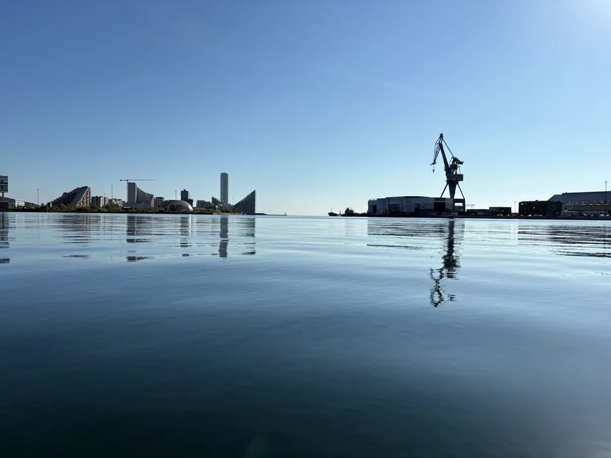 Blick auf den Hafen von Arhus