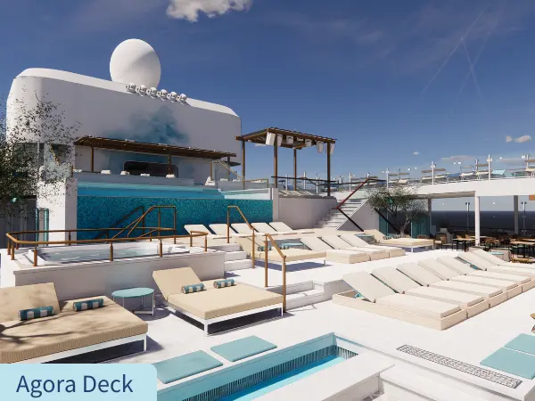 Das neue Agora Deck der Mein Schiff Flow