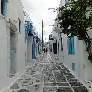 Enge Gassen in Mykonos