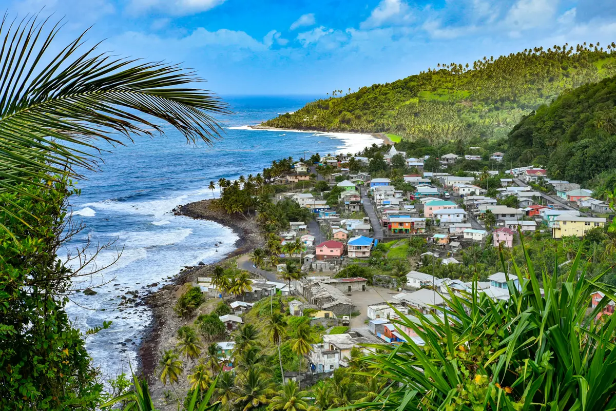 Die Küste der Insel St. Vincent